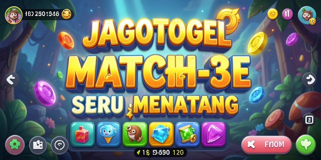 Tampilan gameplay seru di JAGOTOGEL dengan objek warna-warni.