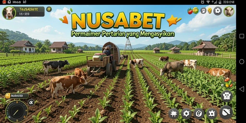 Tampilan gameplay menarik dengan berbagai aktivitas bertani.