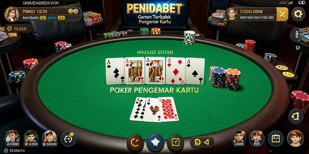 Tampilan screenshot utama PENIDABET dengan gameplay Poker yang menarik.